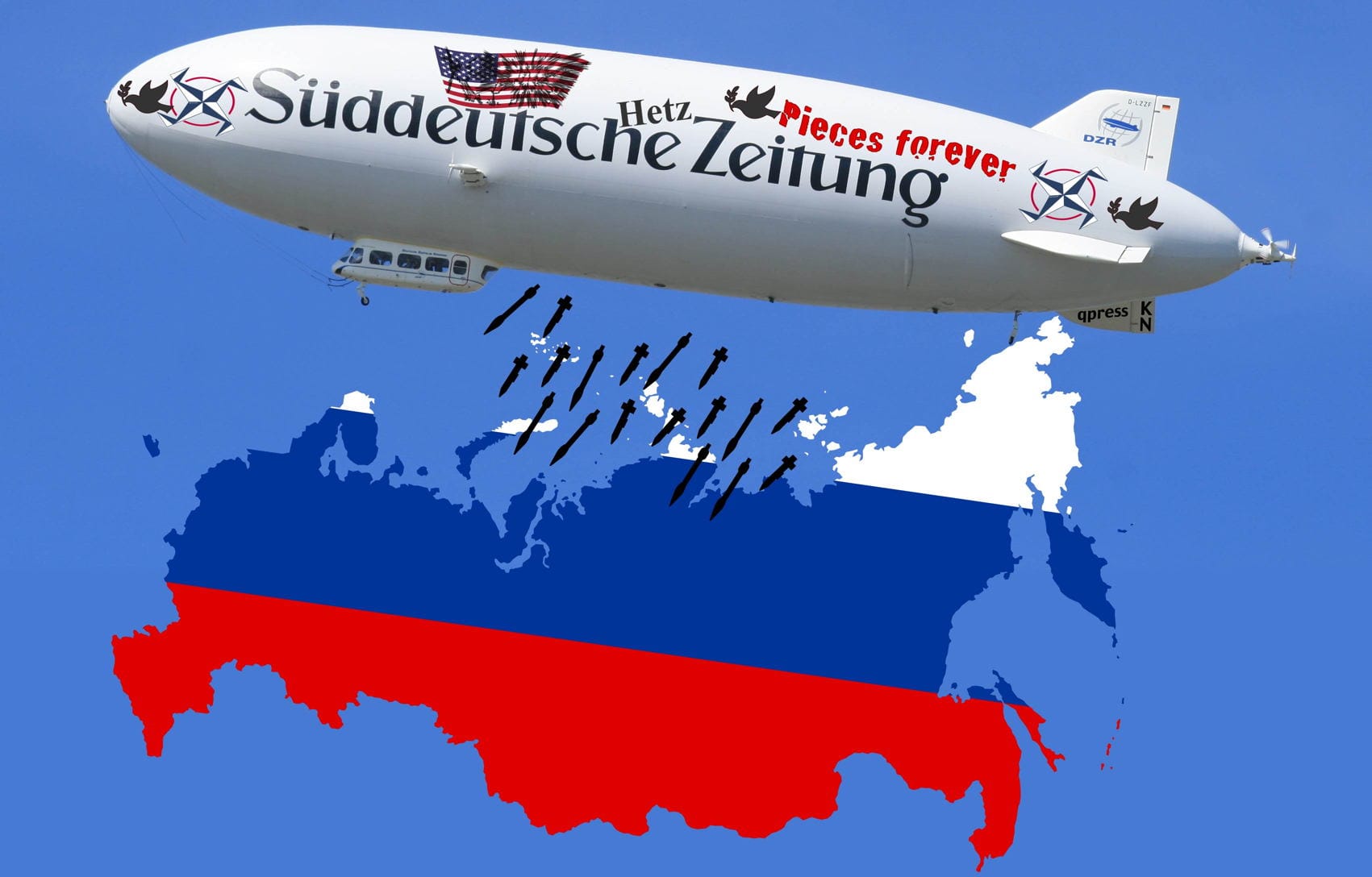 Zeppelin Süddeutsche Zeitung Bomben auf Russland Hetzblatt Propaganda