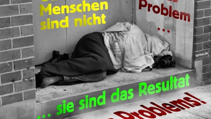 Obdachlose Menschen sind nicht das problem sie sind das resultat des problems qpress