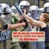 polizei familie demokratie streit widerstand frau polizeistaat griechische verhaeltnisse dilemma demonstration protest ordnung gewalt