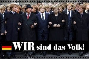 Merkel erklärt warum nur sie Kanzler|in werden kann wir-sind-ich-bin-das-volk-angela-merkel-alias-im-erika-aka-hells-angela-paris-solidaritaet-anschlag-terror-allmacht-kanzlerin-amtszeit-vierte-legislaturperiode-deutschland-cdu-grosse-koalition