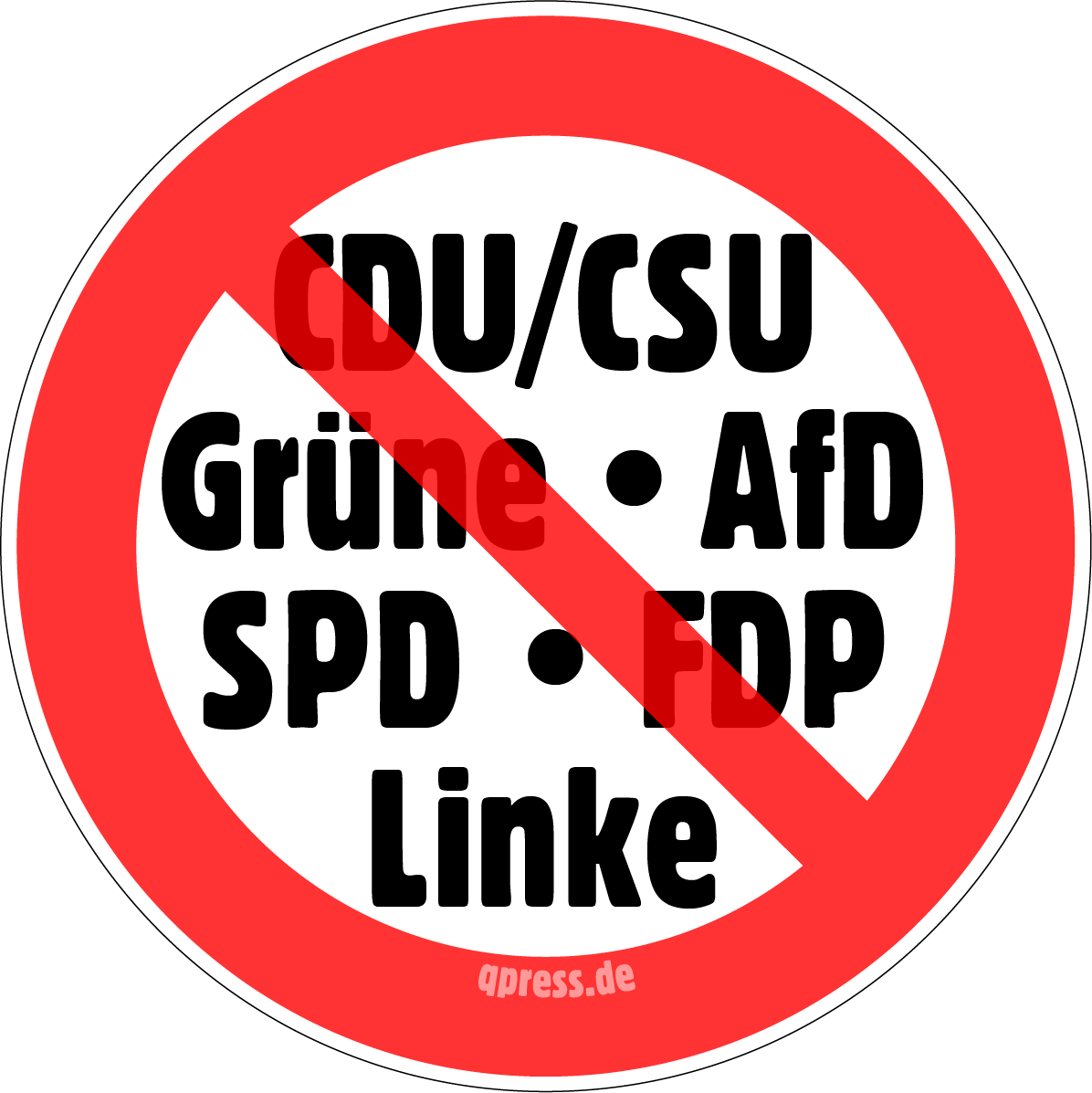 Verbot von Parteien CDU CSU SPD FDP GRUENE AfD alle