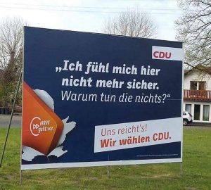 SPD will mit CDU-Plakat Bundestagswahl angehen
