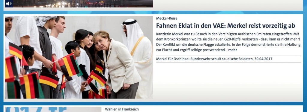 Fahnenflucht: Merkel flüchtet vor deutscher Flagge
