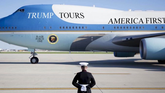 trump boeing h air force one trump tours america first