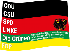 die gruenen fordern ihren platz in der deutschen flagge fahne die oeko faschisten qpress