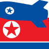 flagofnorthkoreanordkoreaflaggekriegsflaggeraketenstreitraketentest