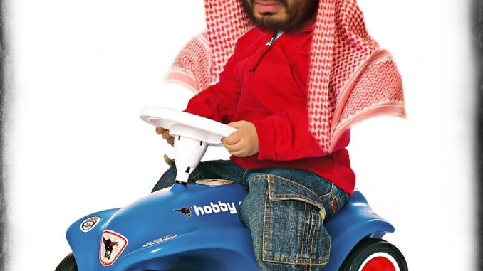 mohammed bin salman on his new hobbycar kindergarten prinz