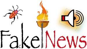 fakelnews fackelnews fake news logo symbol lautsprecher fackel