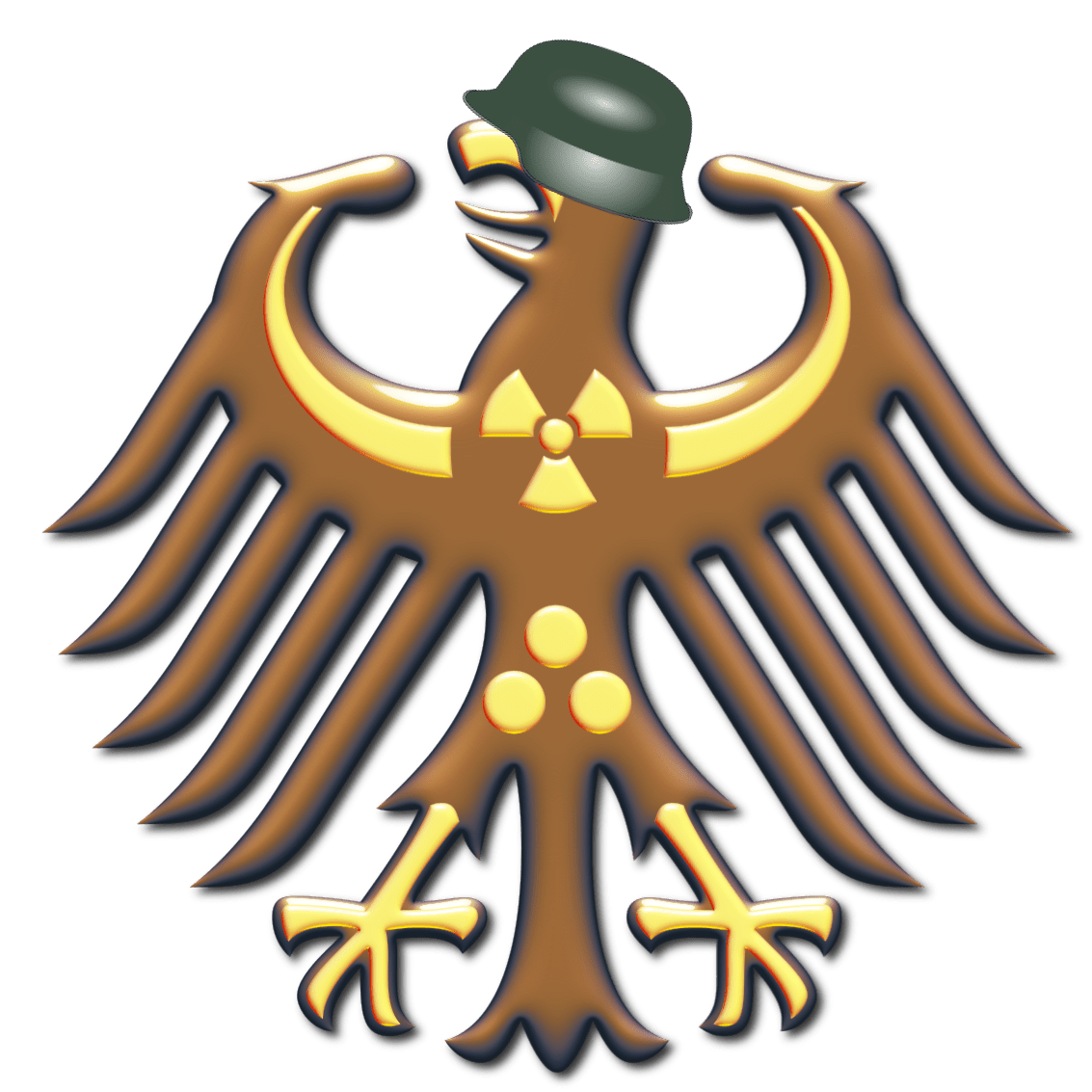 Bundeswehr braun Bundesadler Adler mit Helm rechtsruck Bundesregierung 2018