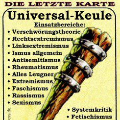 universalkeule hilft gegen alles nazi keule ltzte karte