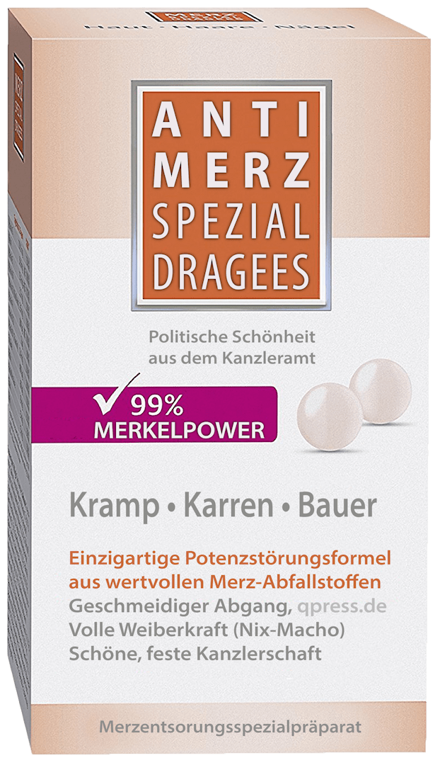 Anti Merz Spezial Dragees Merkel Power