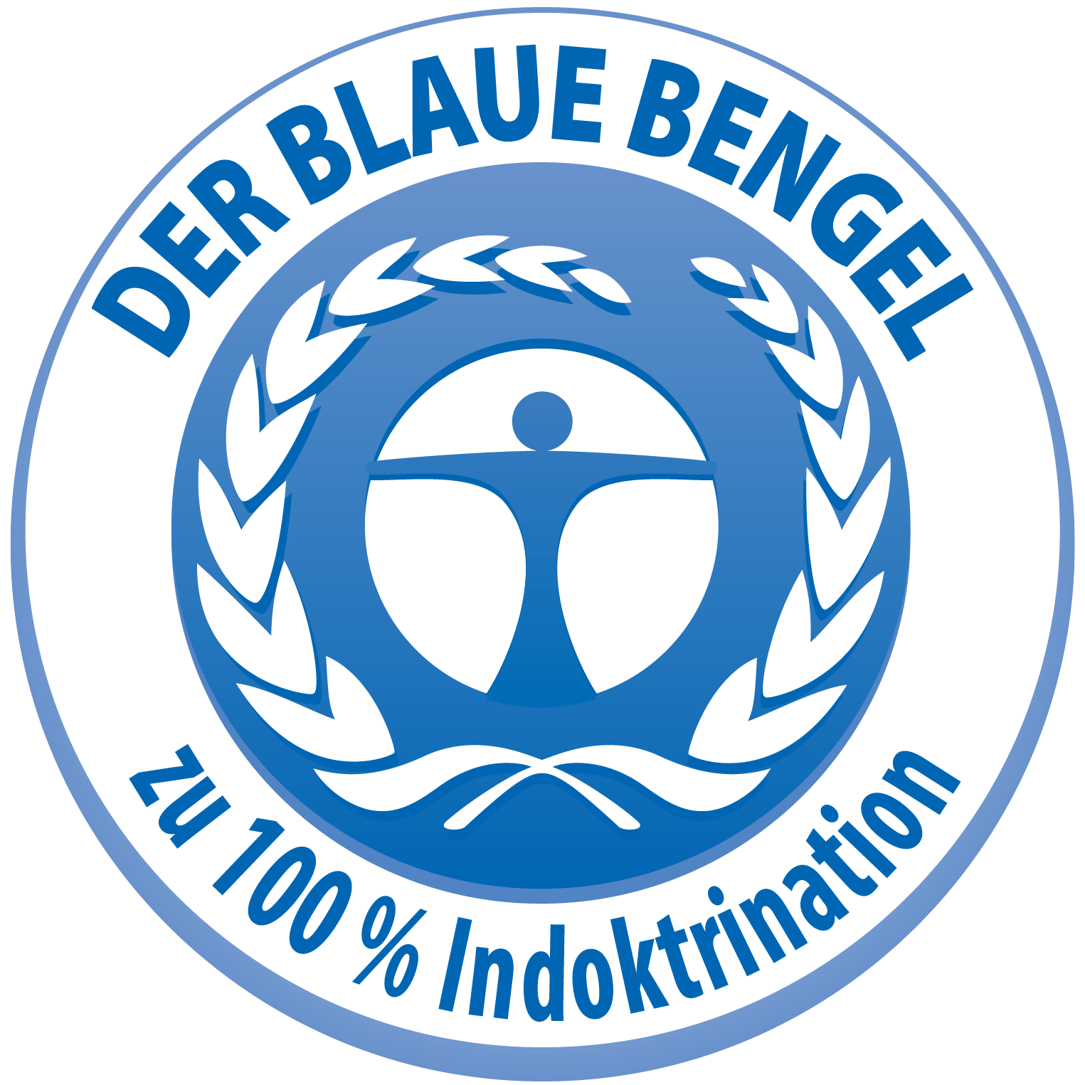 Blauer_BEngel_logo_zu_100_Prozent_Indoktrination