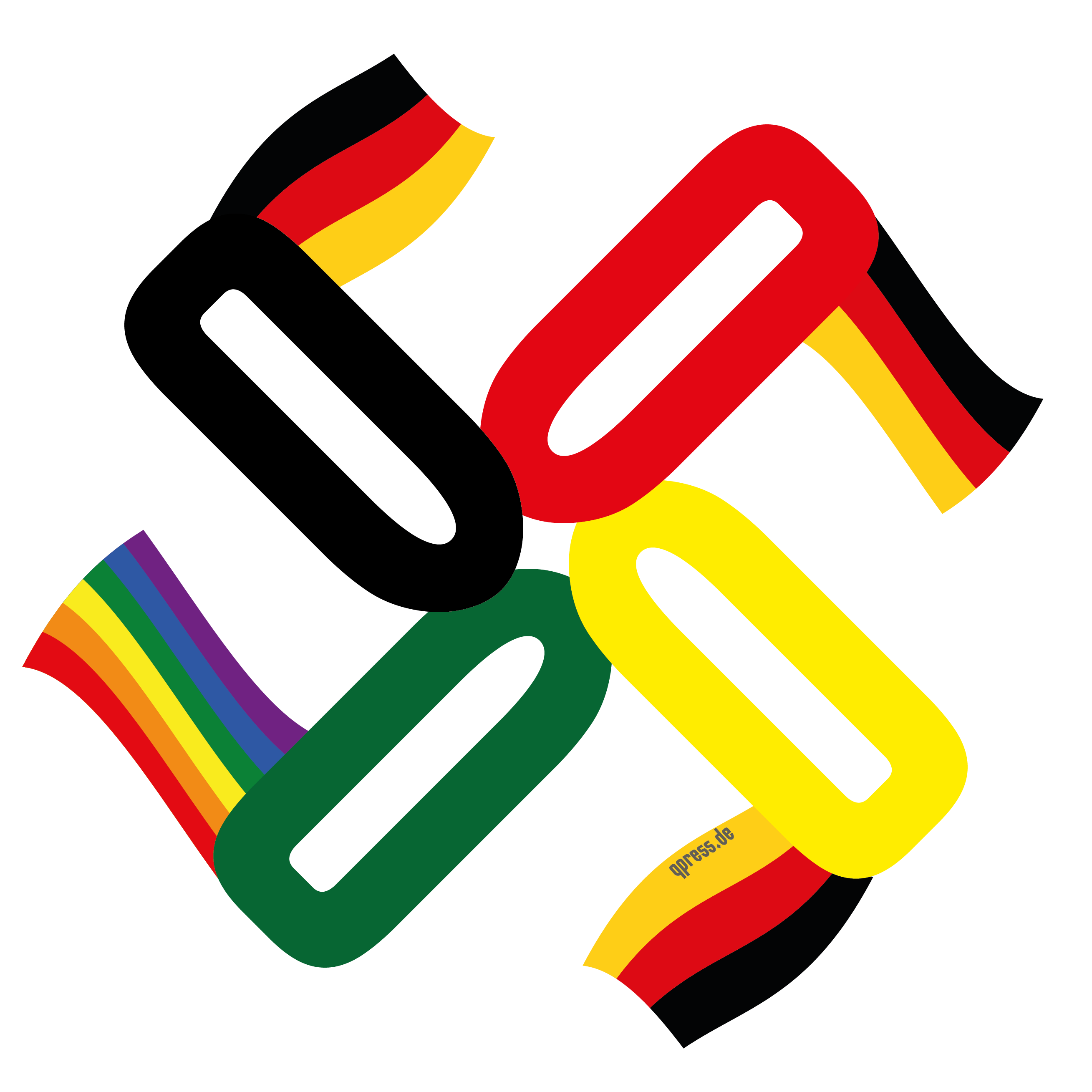 Farbige Nullen fuer Deutschland Flagge Null Festival