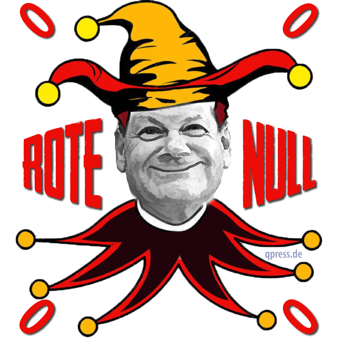 Olaf Scholz Joker face rote Null
