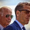 biden joe and hunter with sunglases moneymakers in blue and oil