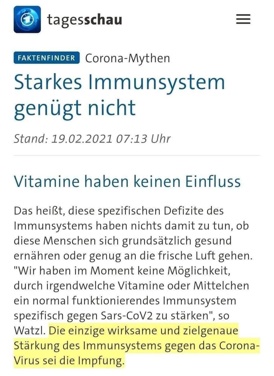 Tagesschau Tagessau 19 feb 2021 starkes Immunsystem reicht nicht