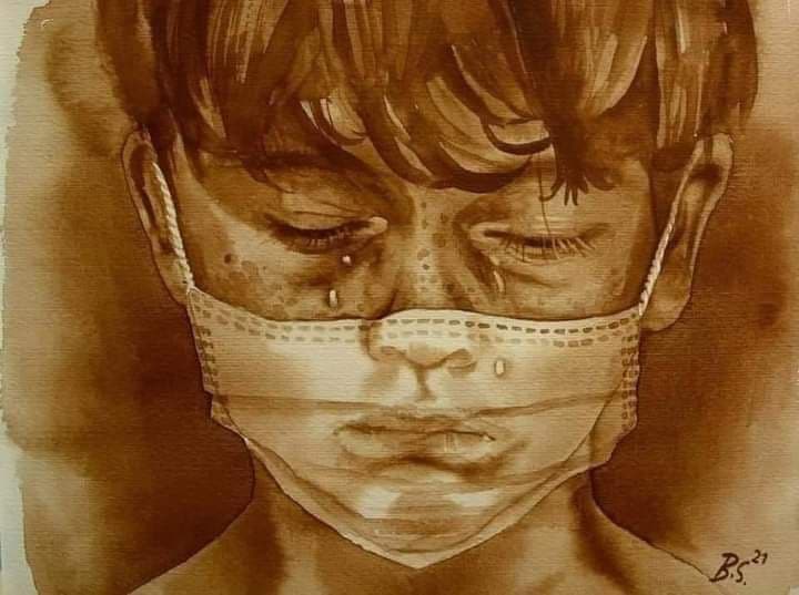Kind gequaelt traurig Corona Pandemie Massnahmen Folter Kindeswohl Kinderrechte