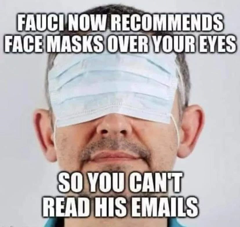 Faucis new recommendation in wearing using masks