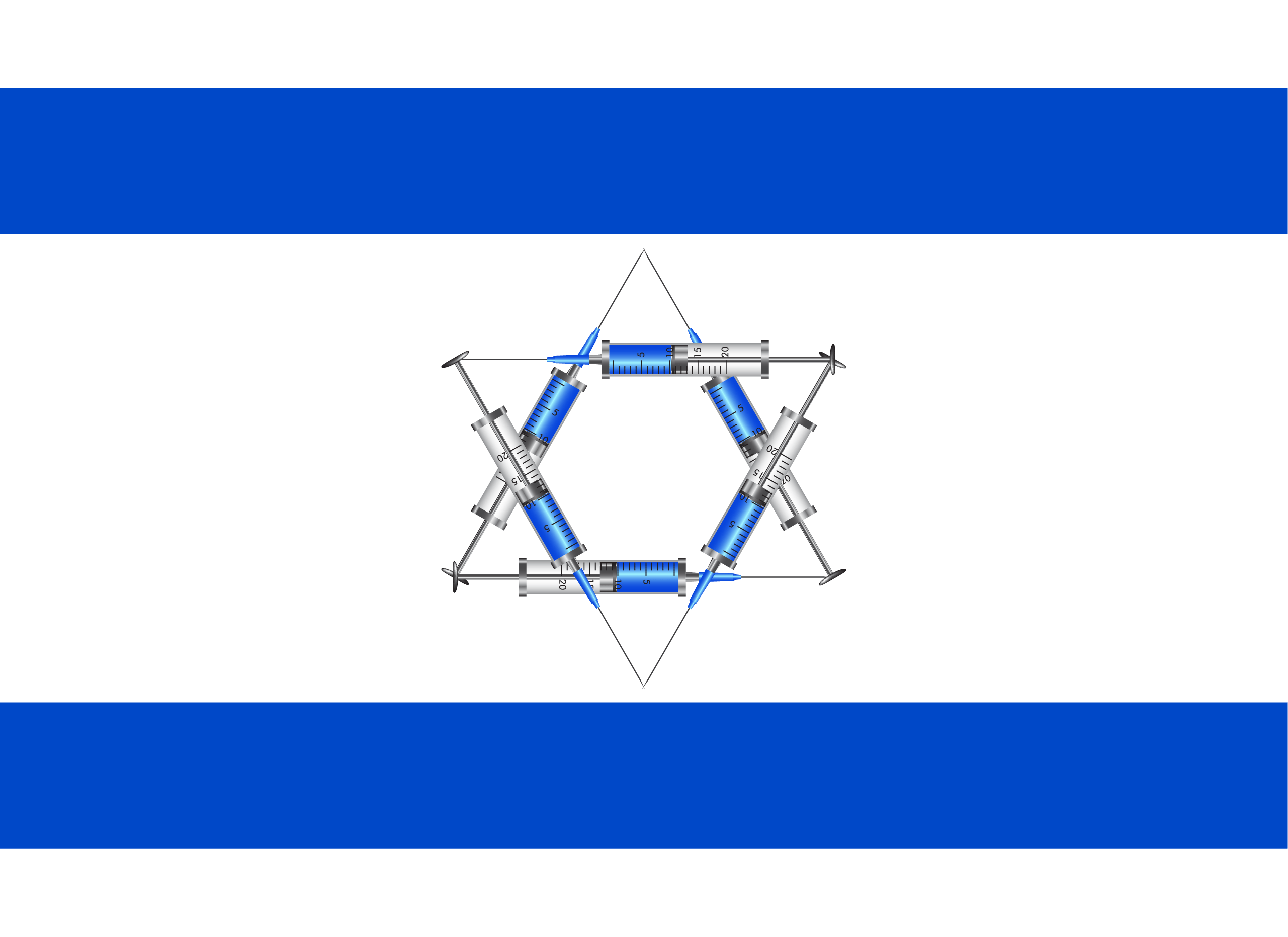 Flag_of_Israel_Flagge_multi_Spritze_Impfung_qpress