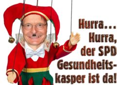 karl lauterbach spd gesundheitskasper marionette sprech puppe qpress