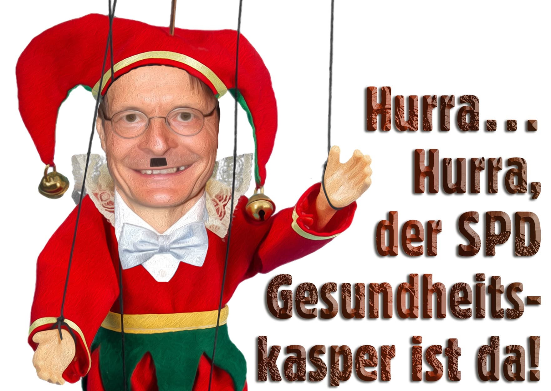 Karl-Lauterbach-SPD-Gesundheitskasper-Marionette-Sprech-Puppe-qpress