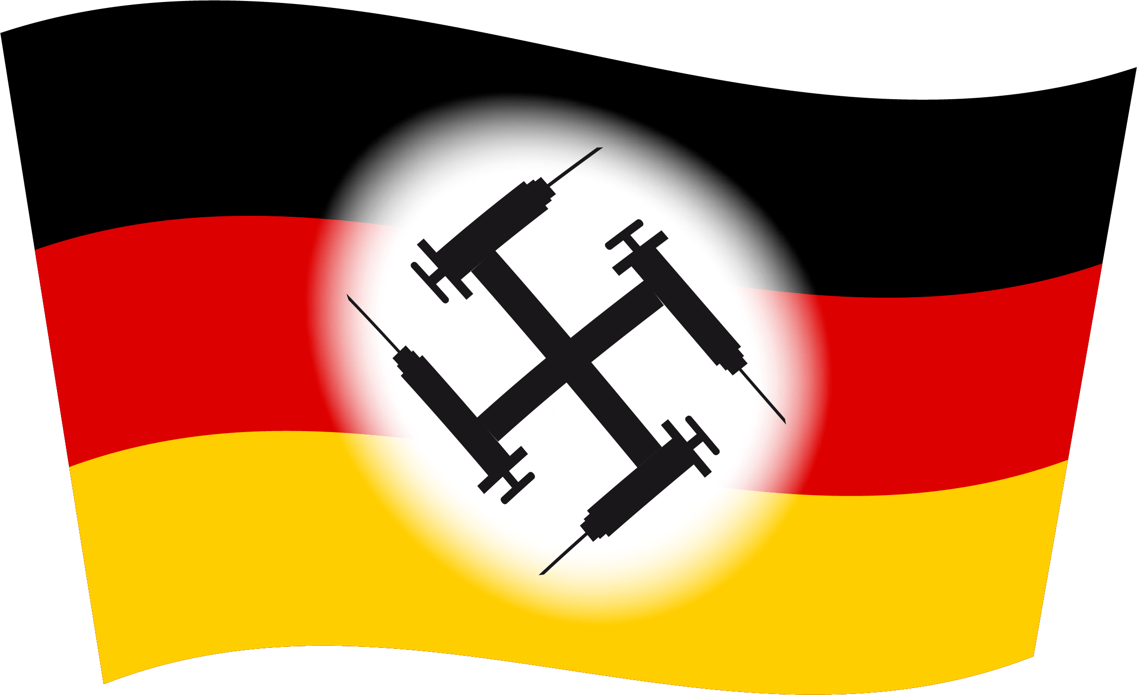 Repressionsstaat Deutschland Flagge neue Diktatur Spritz Regime