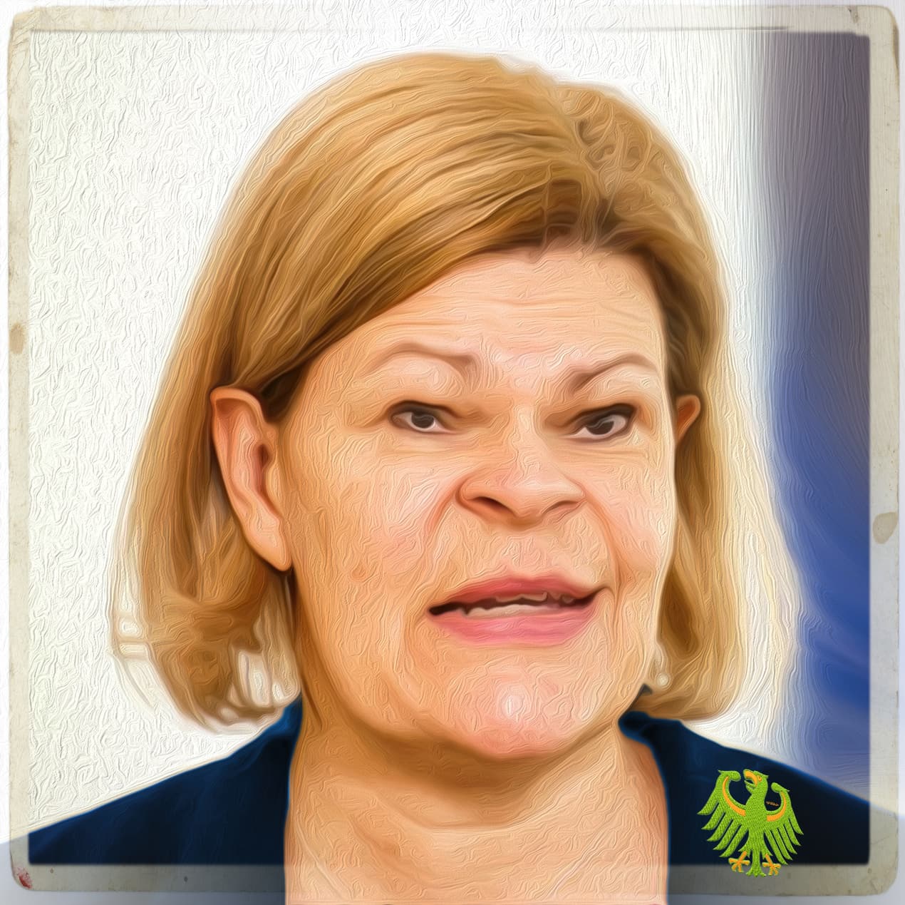 Faeser, Nancy Innenministerin BRD 2022 Kontaktschuld gruen links Adler