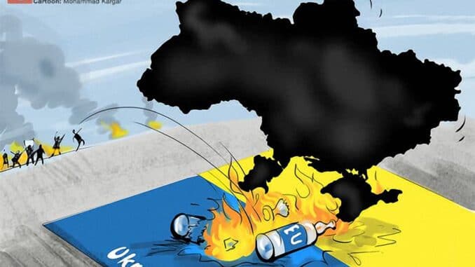 ukraine in flammen