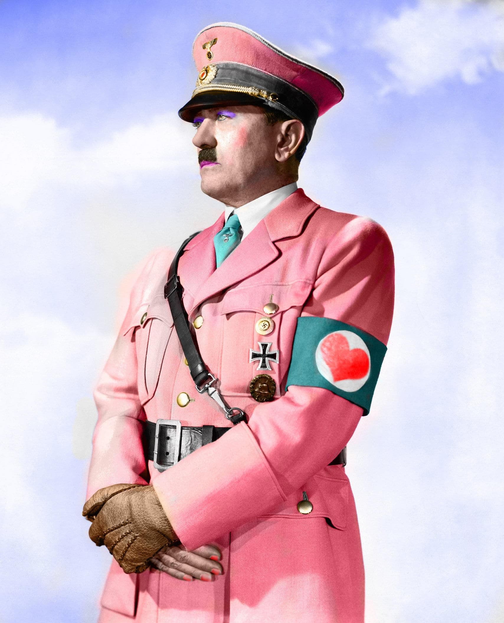 Adolf Hitler zeitgemaess gendergerecht repatriiert neues Idol Deutschland Diktatur Menschenverachtung Regenbogen Gender