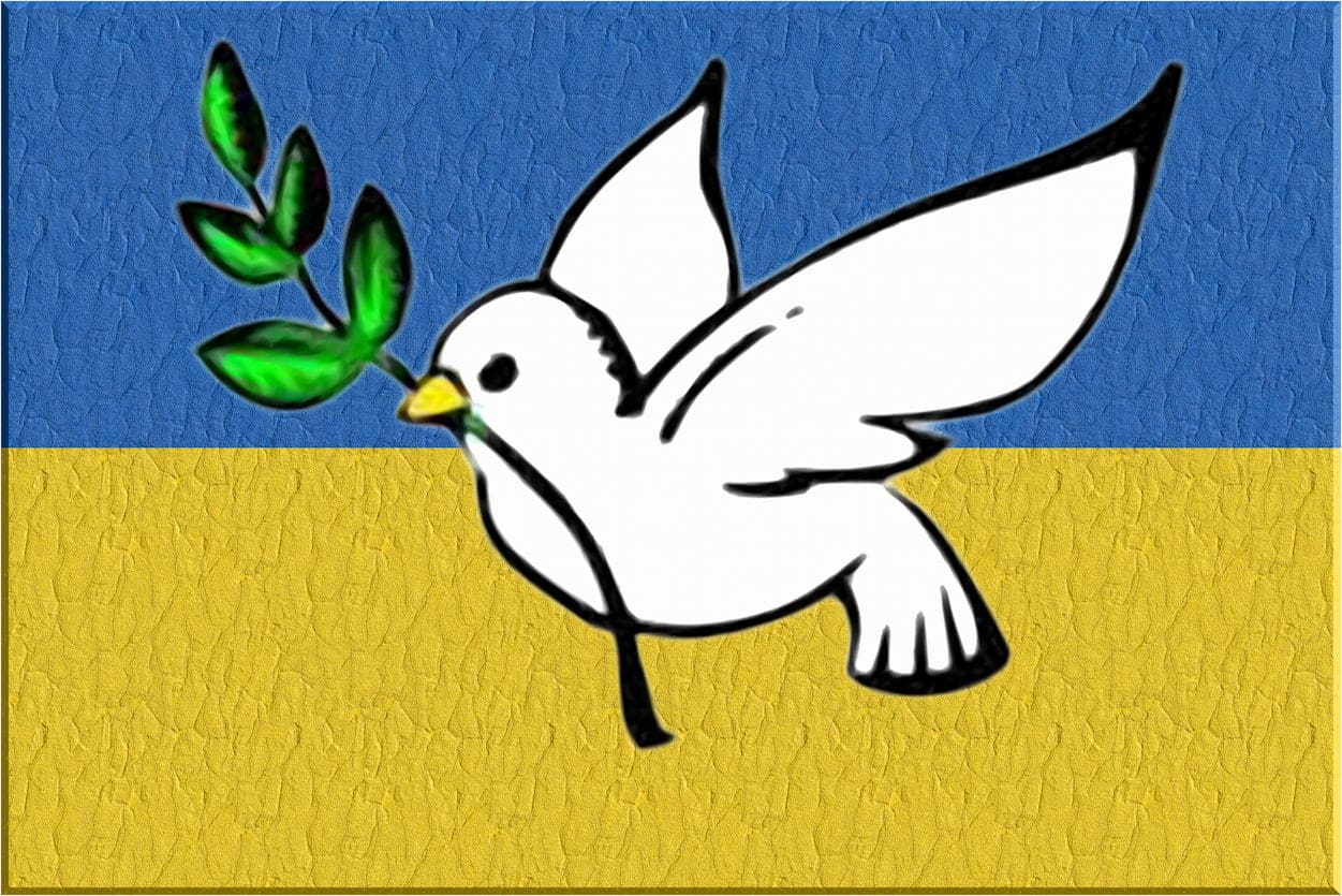 Flagge_Ukraine_Friedenstaube_Illusion